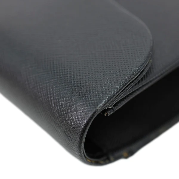 YVES SAINT LAURENT Saffiano Leather Clutch Black
