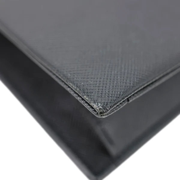 YVES SAINT LAURENT Saffiano Leather Clutch Black
