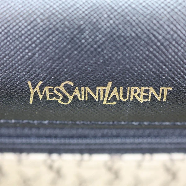 YVES SAINT LAURENT Saffiano Leather Clutch Black