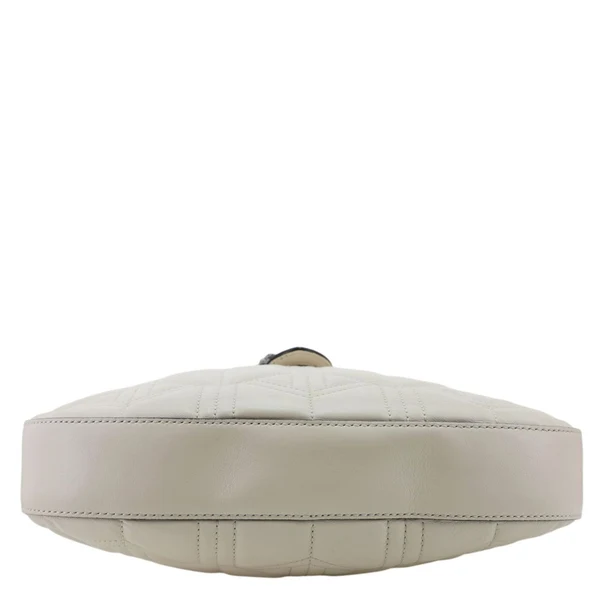 GUCCI Dionysus Web Medium Matelasse Leather Hobo Bag White 444072