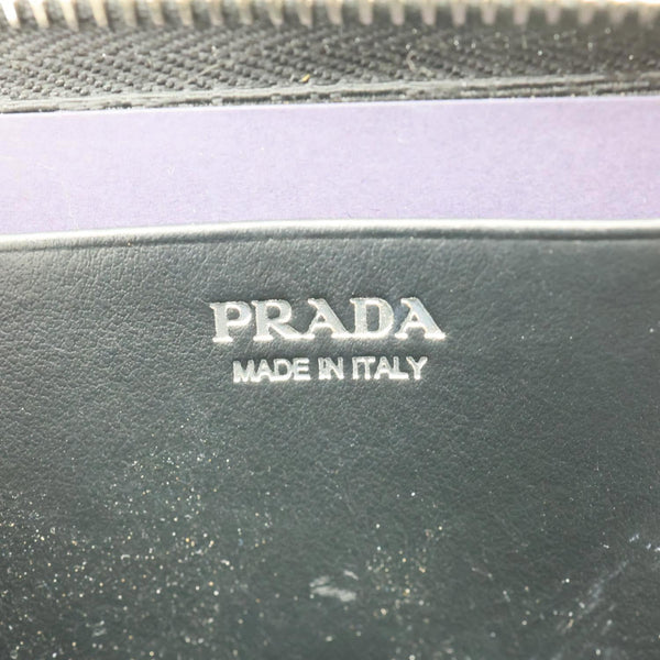 PRADA Triangle Double Pouch Crystal Embellished Satin Crossbody Bag Black