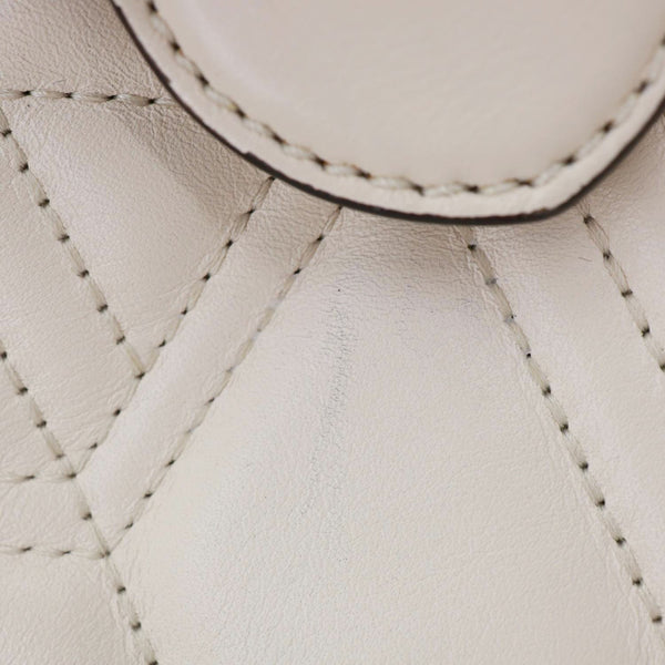 GUCCI Dionysus Web Medium Matelasse Leather Hobo Bag White 444072
