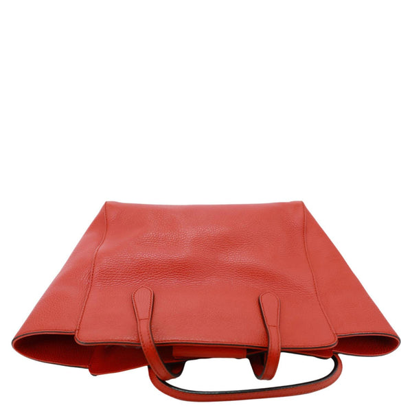 GUCCI Swing Small Pebbled Leather Tote Bag Red 354408