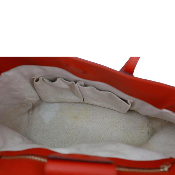 GUCCI Swing Small Pebbled Leather Tote Bag Red 354408