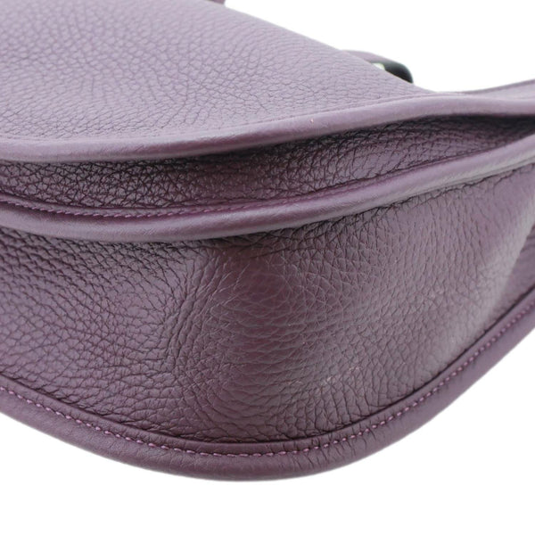 HERMES Evelyne PM Clemence Leather Crossbody Bag Purple