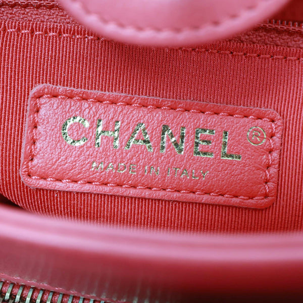 CHANEL Stitched Chevron Calfskin Leather Chic Shopping Tote Bag Pink
