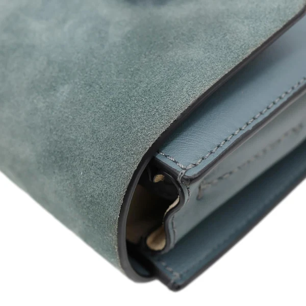 CHLOE Faye Small Suede Shoulder Bag Blue