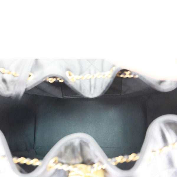 CHANEL 25 Medium Quilted Caviar Leather Shoulder Bag Black