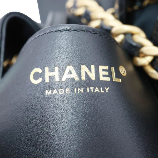 CHANEL 25 Medium Quilted Caviar Leather Shoulder Bag Black