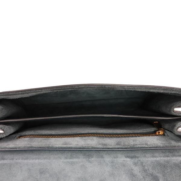 CELINE Soft Teen Leather Shoulder Bag Blue