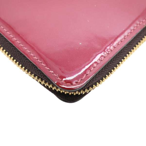 LOUIS VUITTON Portefeuille Miroir Patent Leather Long Wallet Magenta