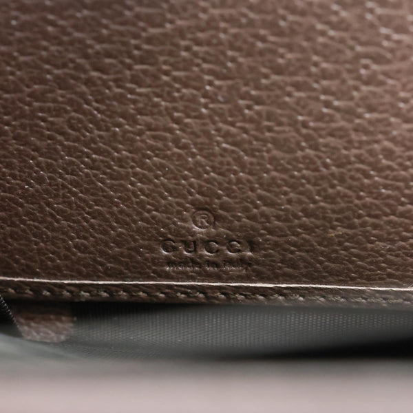 GUCCI Ophidia GG Supreme Canvas Zip Around Wallet Beige 523154