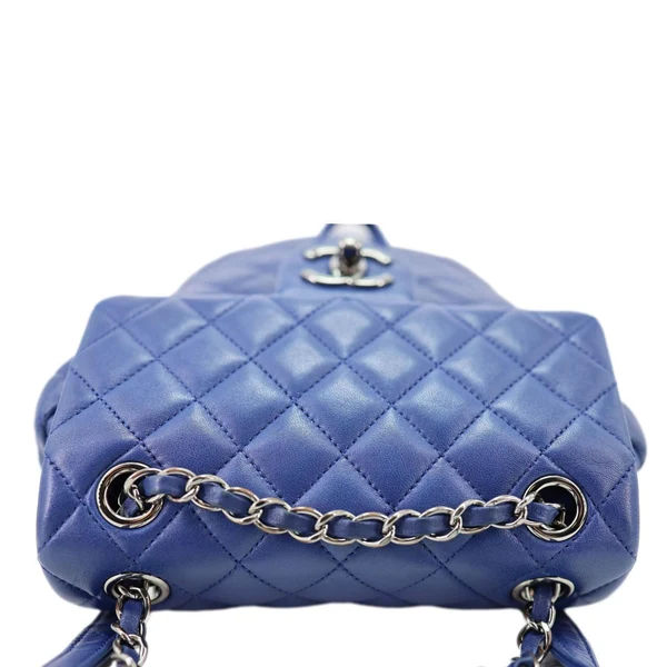 CHANEL Urban Spirit Quilted Lambskin Leather Backpack Bag Blue
