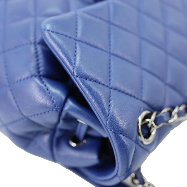 CHANEL Urban Spirit Quilted Lambskin Leather Backpack Bag Blue