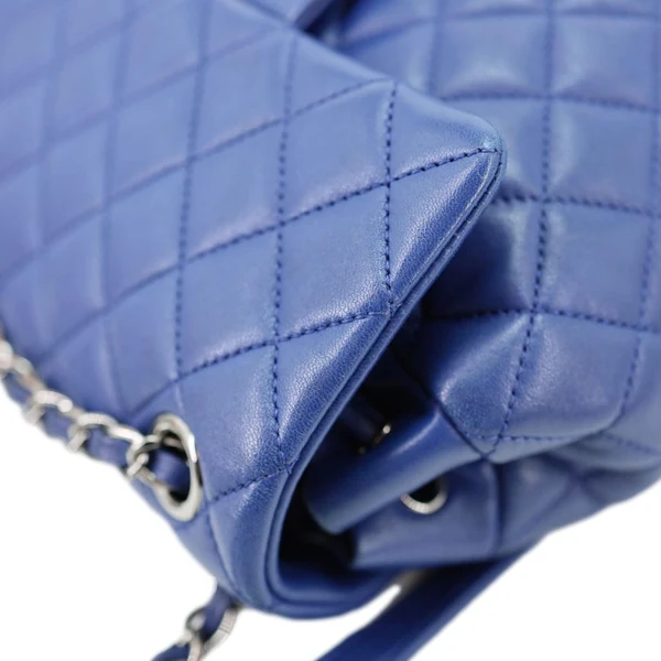 CHANEL Urban Spirit Quilted Lambskin Leather Backpack Bag Blue