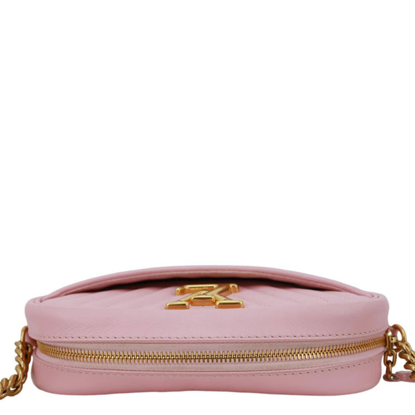 LOUIS VUITTON New Wave Quilted Leather Camera Crossbody Bag Pink