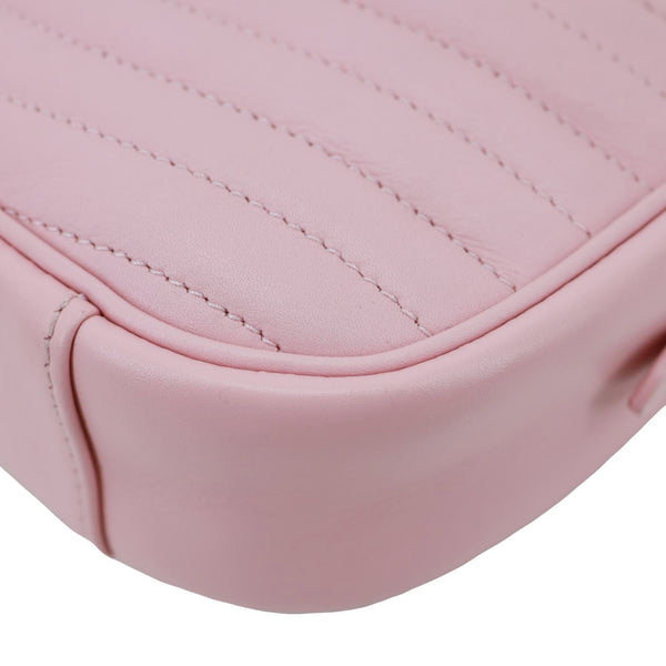 LOUIS VUITTON New Wave Quilted Leather Camera Crossbody Bag Pink