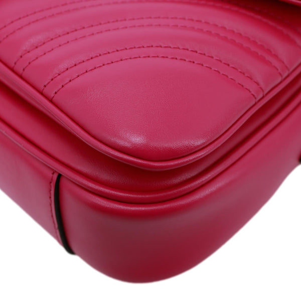 GUCCI GG Marmont Small Leather Shoulder Bag Pink 734814