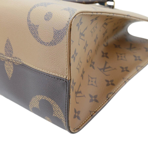 LOUIS VUITTON Onthego MM Reverse Monogram Giant Canvas Tote Bag Brown