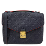 LOUIS VUITTON Metis Pochette Empreinte Leather Crossbody Bag Navy Blue