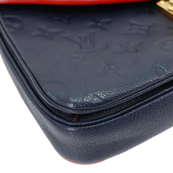 LOUIS VUITTON Metis Pochette Empreinte Leather Crossbody Bag Navy Blue