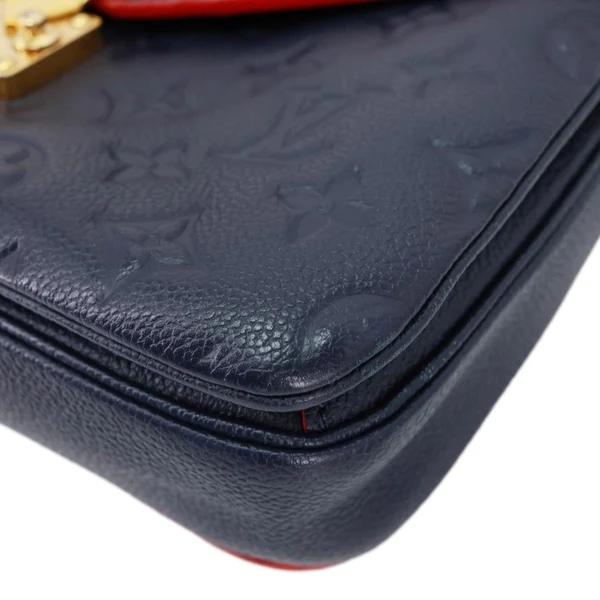 LOUIS VUITTON Metis Pochette Empreinte Leather Crossbody Bag Navy Blue