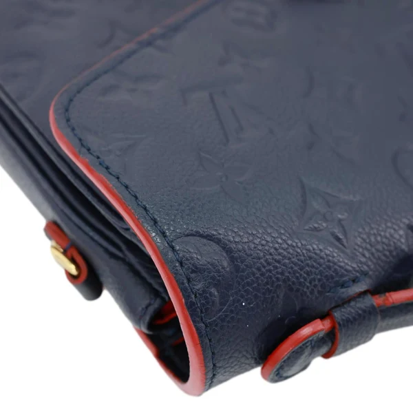 LOUIS VUITTON Metis Pochette Empreinte Leather Crossbody Bag Navy Blue
