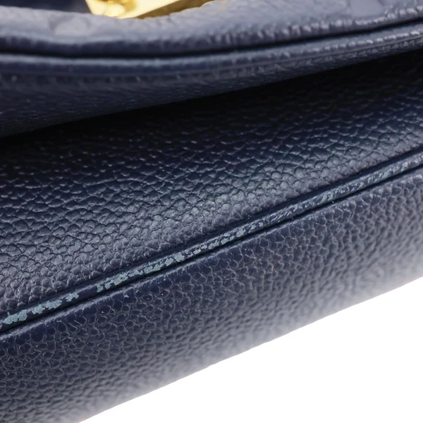 LOUIS VUITTON Metis Pochette Empreinte Leather Crossbody Bag Navy Blue