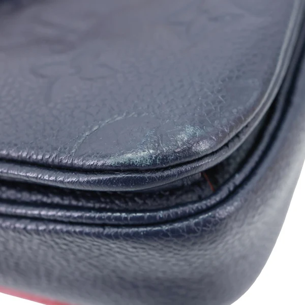 LOUIS VUITTON Metis Pochette Empreinte Leather Crossbody Bag Navy Blue