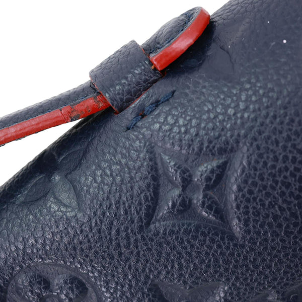 LOUIS VUITTON Metis Pochette Empreinte Leather Crossbody Bag Navy Blue