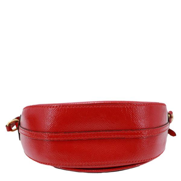 BURBERRY Maydown Haymarket Check Leather Crossbody Bag Red