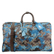 GUCCI Large Marbled GG Canvas Duffle Bag Blue 834458