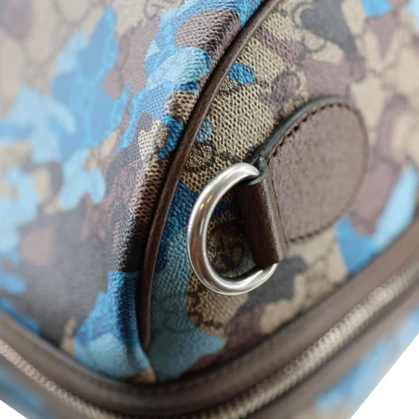 GUCCI Large Marbled GG Canvas Duffle Bag Blue 834458