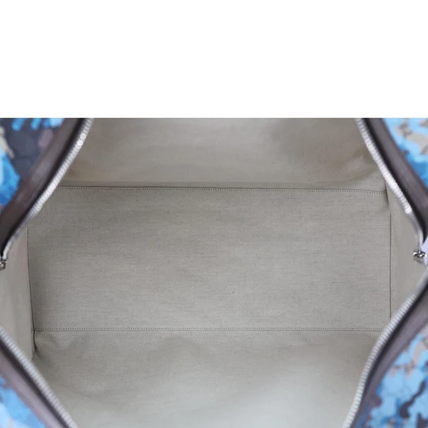 GUCCI Large Marbled GG Canvas Duffle Bag Blue 834458