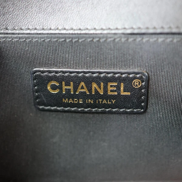 CHANEL Boy Flap Braided Jacket Tweed Crossbody Bag Black