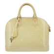 LOUIS VUITTON Alma PM Monogram Vernis Satchel Bag Yellow