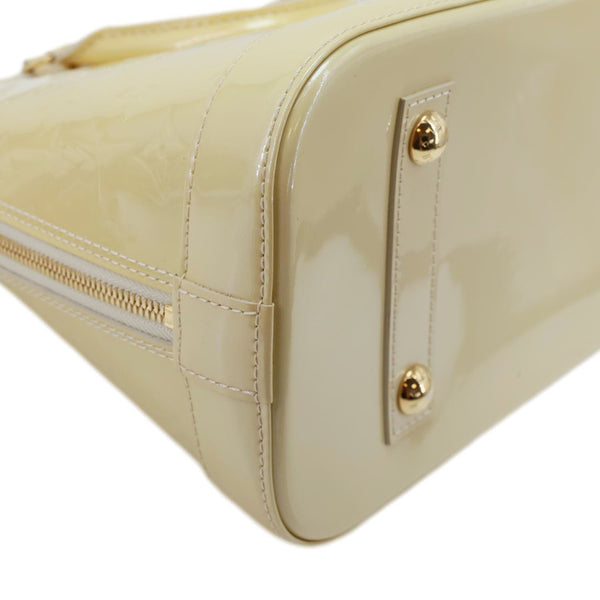 LOUIS VUITTON Alma PM Monogram Vernis Satchel Bag Yellow