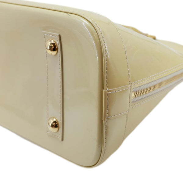 LOUIS VUITTON Alma PM Monogram Vernis Satchel Bag Yellow