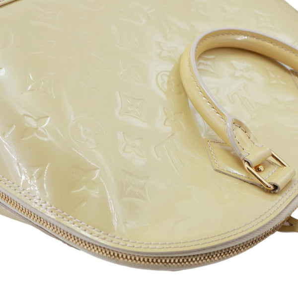 LOUIS VUITTON Alma PM Monogram Vernis Satchel Bag Yellow