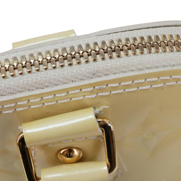 LOUIS VUITTON Alma PM Monogram Vernis Satchel Bag Yellow
