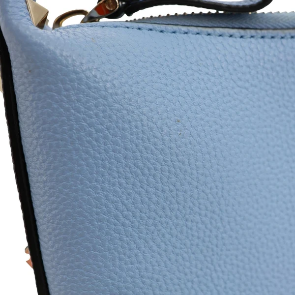 VALENTINO Garavani Rockstud Leather Hobo Bag Blue