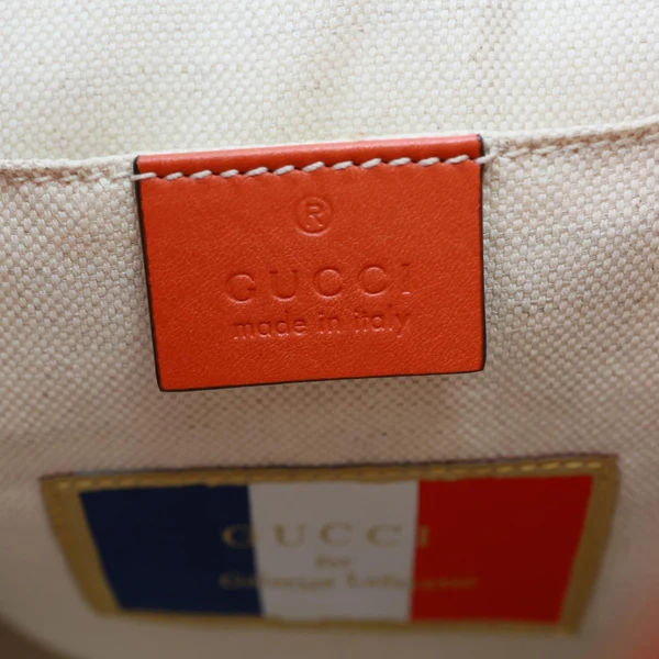 GUCCI Web Heart GG Marmont Leather Backpack Orange 432265