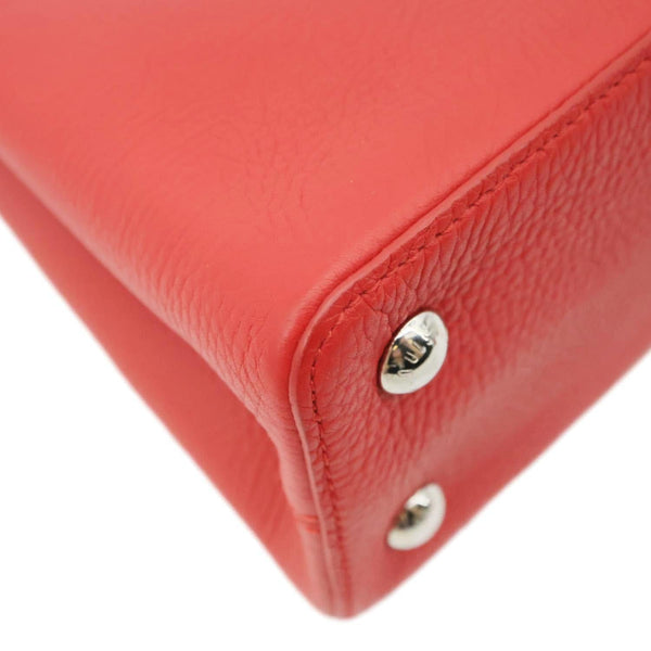 LOUIS VUITTON Capucines PM Taurillon Leather Shoulder Bag Red