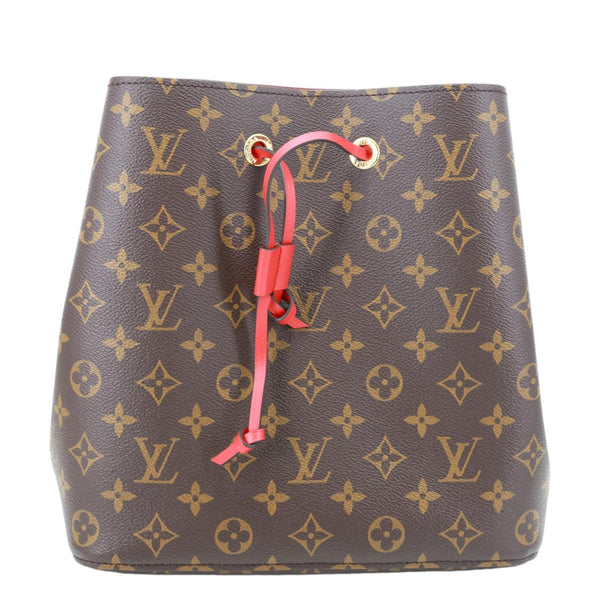 LOUIS VUITTON Neonoe MM Giant Monogram Canvas Bucket Shoulder Bag Brown