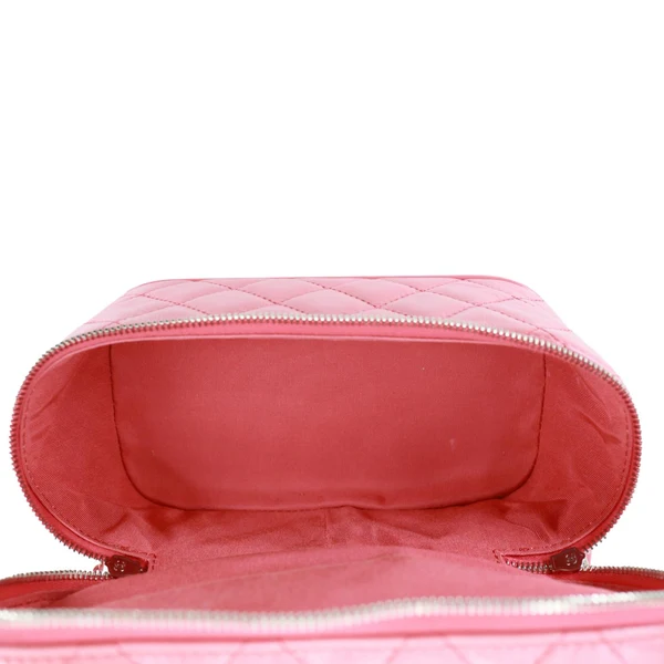 CHANEL Crumpled Quilted Calfskin PVC Backpack Pink