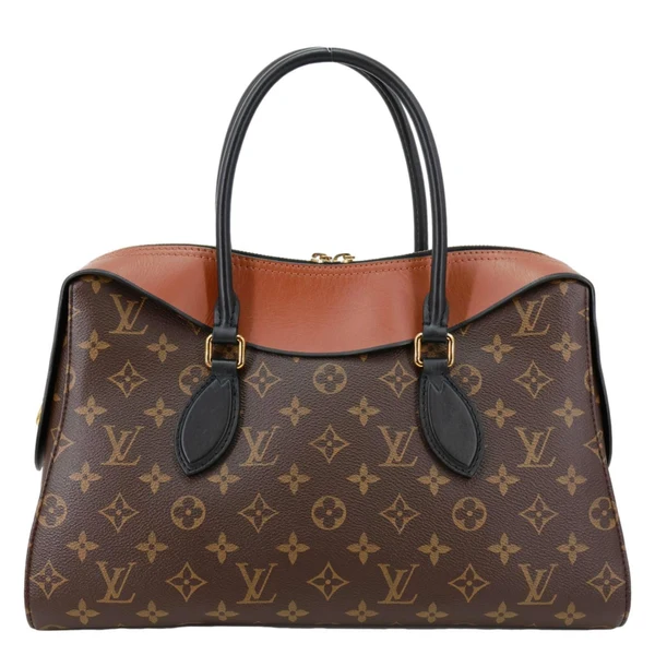LOUIS VUITTON Tuileries Monogram Canvas Tote Shoulder Bag Brown