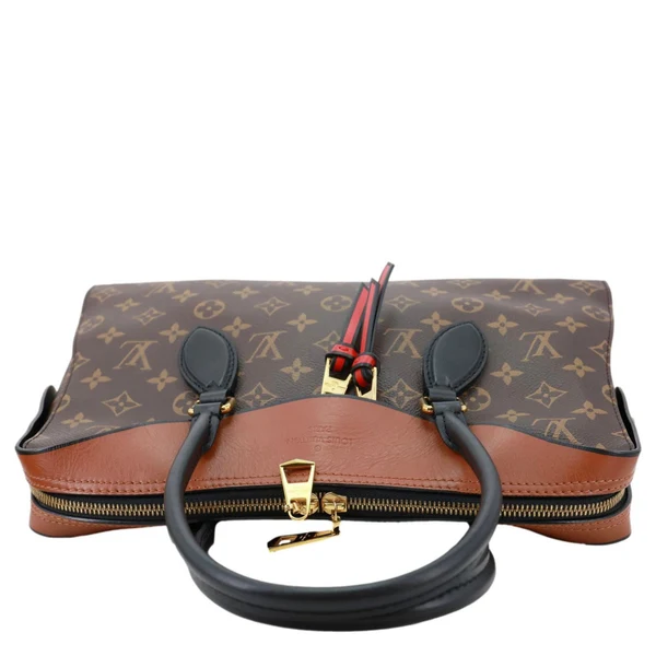 LOUIS VUITTON Tuileries Monogram Canvas Tote Shoulder Bag Brown