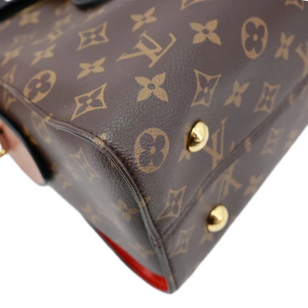 LOUIS VUITTON Tuileries Monogram Canvas Tote Shoulder Bag Brown
