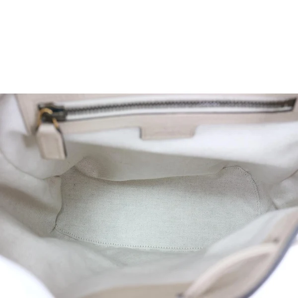 GUCCI Flap Interlocking G Patch GG Supreme Canvas Drawstring Backpack Off White 674147