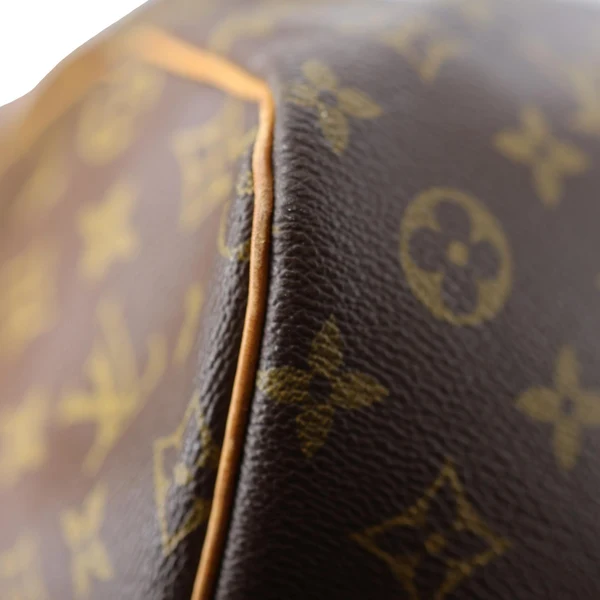 LOUIS VUITTON Keepall 60 Bandouliere Monogram Canvas Travel Bag Brown